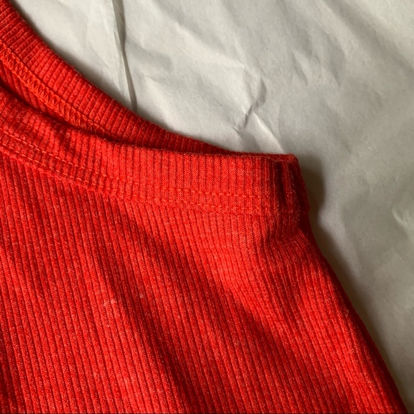 Wildfox Tank Top Small Coral Red Oversized - Picture 6 of 6